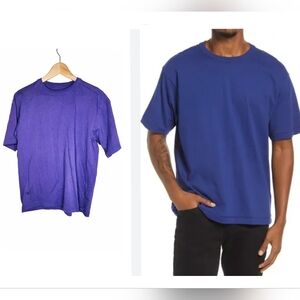 Nordstrom BP Purple Solid Cotton Crewneck T-Shirt Size S